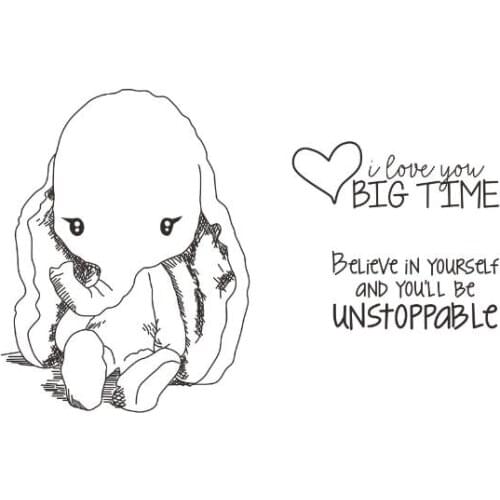 Elephant Transparent Clear Silicone Stamp Seal for DIY scrapbooking photo album Decorative clear stamps A307