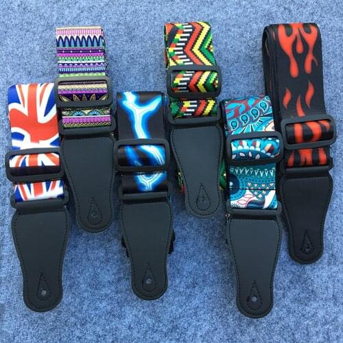 Polyester Guitar Strap Adjustable 100-162cm Classical Guitar Belt Musical Instrument Accessories Width 5cm for Acoustic Guitar