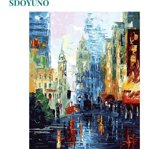 SDOYUNO Painting By Numbers For Adults Scenery 60x75cm DIY Paint By Numbers On Canvas Landscape Frameless Handpaint Home Decor