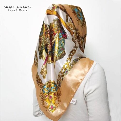 90*90cm new fashion printing big square scarf scarf hand band hair accessories simulation silk bag scarf silk scarf wholesale