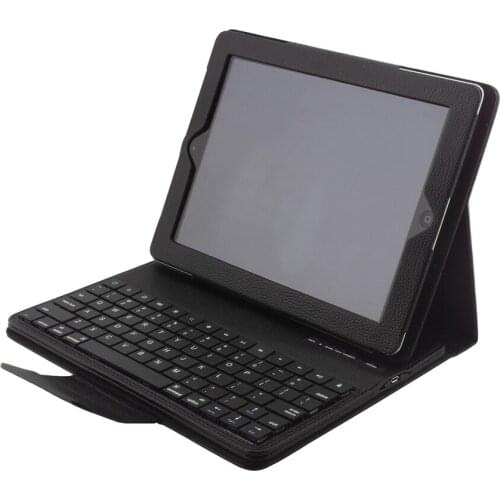 2017 New Silicon Wireless Bluetooth For iPad mini 1 2 3 PU Leather Case Stand Portable Bracket Stand Cover