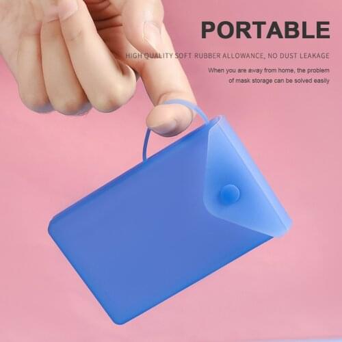 Silicone Face Mask Storage Case Multifunctional Case Carrying Box for School Office Home Travel Mouth Cover Organizer