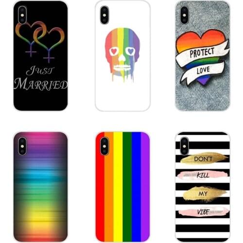 Silicone Case Cover For LG G3 G4 Mini G5 G6 G7 Q6 Q7 Q8 Q9 V10 V20 V30 X Power 2 3 K10 K4 K8 2017 Gay Lesbian LGBT Rainbow Pride