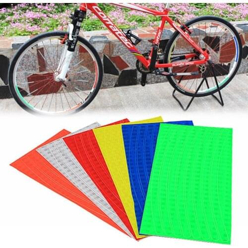 Bicycle Reflective Sticker Adhesive Fluorescent Rim Tape Wheel Safe Protector Paper For Car Motorbike Decor Bike Accessories