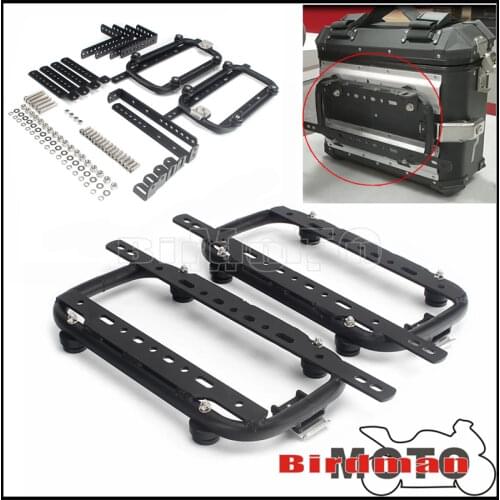 Universal Rear Luggage Box Mounting Carrier Motorcycle Steel Side Boxs Case Holder Bracket Accessories for Honda Suzuki Yamaha