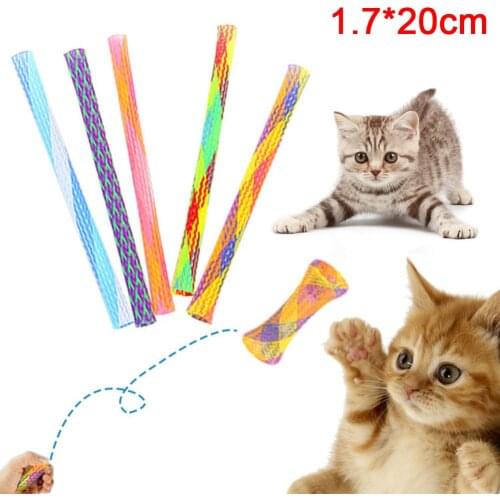 5/12Pcs Cat Spring Interactive Toys Wide Durable Gauge Plastic Random Color Springs Cat Toy Playing Toy Pet Supplies