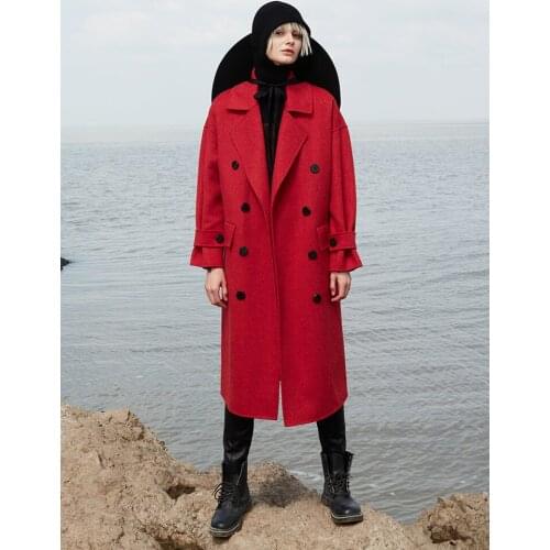 High End Double-sided Cashmere Overcoat Womens Middle Long Thickened 2021 New Foreign Style Alpaca Wool Jacket