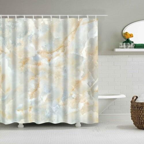 Colorful Marble Pretty Stripes Shower Curtains 3d Printing Waterproof Polyester Fabric Bathroom Curtains For Home Decor