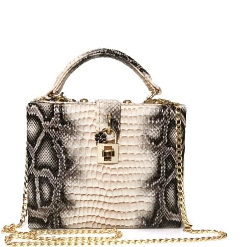 Bag For Women Box Evening Bag Bump and Snake Print Clutch Bag Luxury Handbag Party Purse Shoulder Bag
