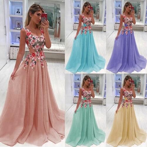 2021 AliExpress Wish Hot Selling Princess Dress Printed Dress Cross-Border Supply Maxi Dress MI0746