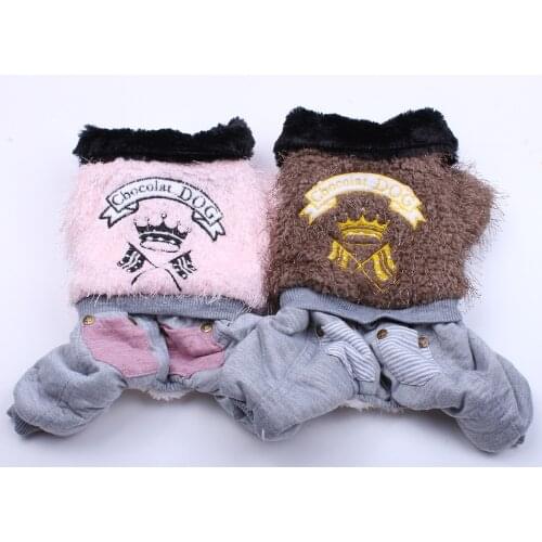 Pet Dog Coat Jacket Crown Flag Design Cat Puppy Hoodie Outwear Winter Warm Apparel