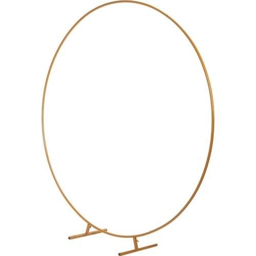 1M 3.28FT Wedding Stand Circle Arch Flower Rack Backdrop Metal Round Outdoor