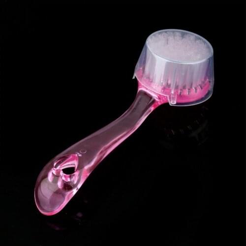1PC Face Washing Cleaning Brush with Plastic Handle Blackhead Remover Face Brush Soft Bristle Exfoliation Skin Care Random Color