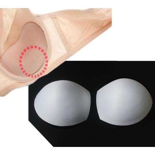10pairs Off White Thick Push Up Pads Sewing In Bra Cups Soft FoamFor Bikini Padding Insert Clothing Bra Accessorries WB109