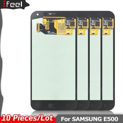 10 pieces/lot LCDs For Samsung Galaxy Super AMOLED E5 E500 E500F E500H E500M Phone LCD Display Touch Digitizer Screen Assembly