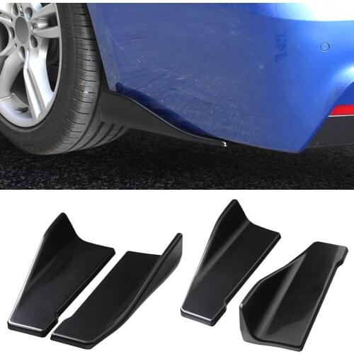 2pcs Side Skirts Fits Universal Vehicles Black Exterior Side Bottom Line Extensions Splitter Lip Car Diffusers
