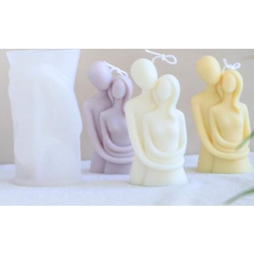 3D Romantic Couple Portrait Carving Art Diy Aromatherapy Candle Craft Decoration Silicone Mold Resin Soap Clay Handmade Tools