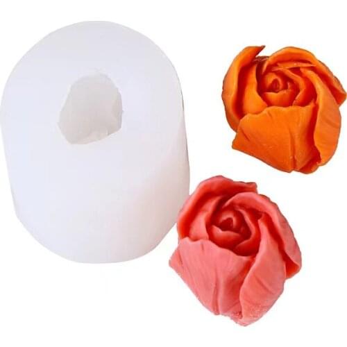 3D Three-dimensional Tulip Baking Mold DIY Aromatherapy Candle Molds Dessert Fondant Mold Silicone Mold Candle Making Molds