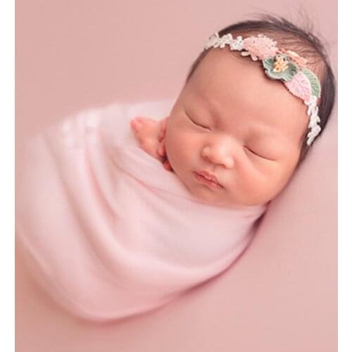 40*170cm Newborn photography props princess baby wrap blanket full moon 100 days baby photo studio milk flannel wrap accessories
