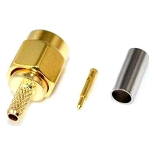 5pcs SMA RF Connector Male Plug Crimp For RG316 RG174 Cable Plug Coaxial