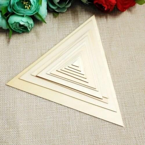 50 wooden triangular shape blank DIY unfinished woode pendant