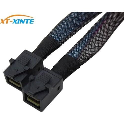 50cm/100cm Mini SAS HD SFF 8643 Cable Internal SFF-8643 SAS Cable Mini SAS SFF-8643 to 8643 Cable Adapter for Computer Hard Disk