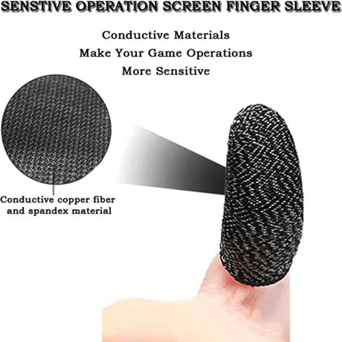 10pcs Mobile Gaming Controller Finger Sleeve Non Slip Sweatproof Touching Screen Finger Cover for Playing Games DU55