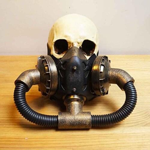 Corzzet Gold Rubber Black Pipeline Steampunk Masks Cospaly Props Anti-Fog Haze Women And Men Gothic Mask