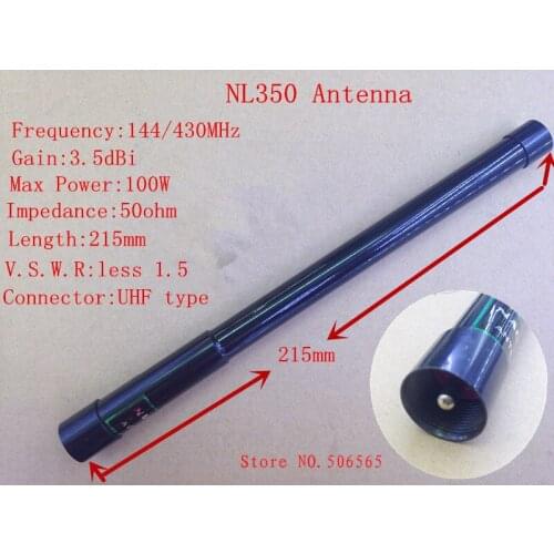 Black color NL350 Uhf Vhf Dual band Fiber Glass antenna for kenwood motorola yaesu wouxun car mobile radio basic radio