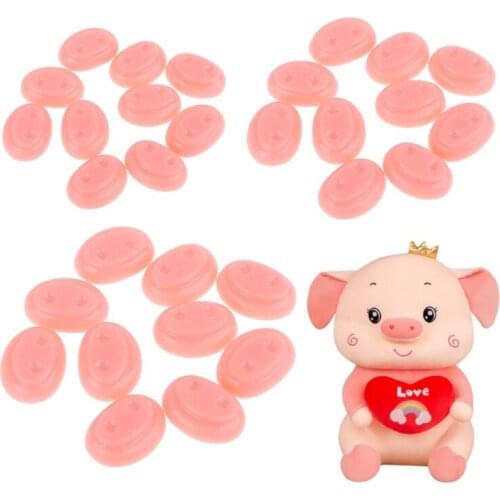 10 pcs Simulation Pig Snout Nose Button Exquisite Craft Toys Handmade Tools for Early Educational Toy Children Kids