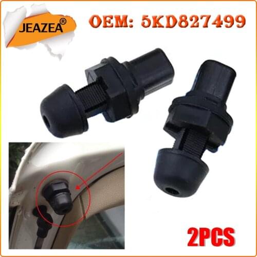 JEAZEA 2Pcs Black Adjustable Buffer Block Trunk Lids 5KD 827 499 For VW Golf MK6 2009 2010 2011 2012 2013 2014