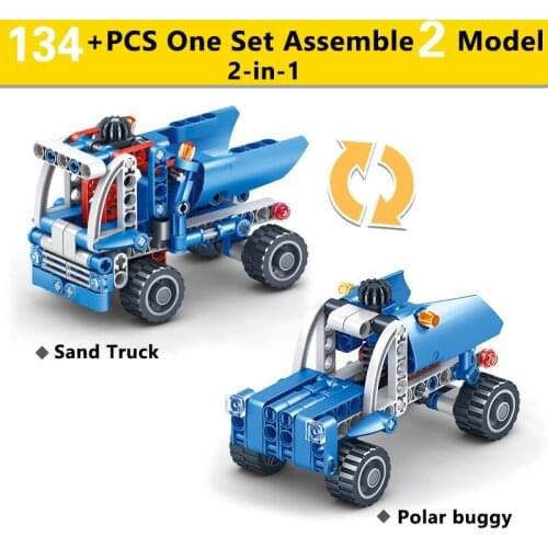 2 in 1 Technic Brick Compatible Major Brand Toys Island Building Block Road Track Classic Collections