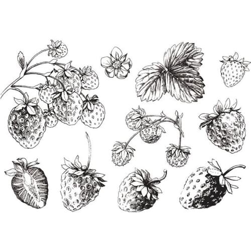 Strawberry stamp Clear Stamp for Scrapbooking Transparent Silicone Rubber DIY Photo Album Decor A355