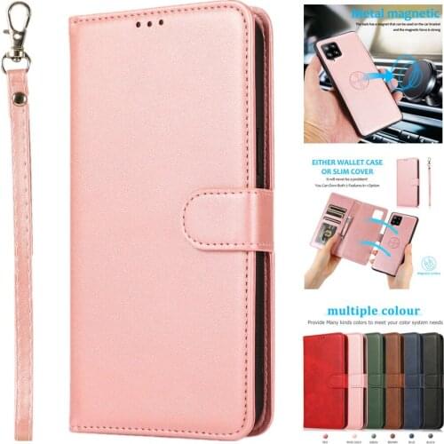 Leather Phone Case for Samsung Galaxy A52 A72 A32 A42 5G A12 A21S A51 A71 A41 A50 A70 A11 A81 Wallet Magnetic Detachable Cover