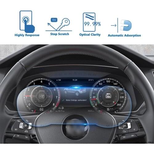 LFOTPP Car Screen Protector For Tiguan 2017 2018 12.3Inch LCD Instrument Display Screen Film Auto Interior Accessories