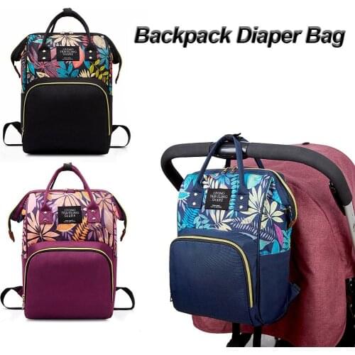 2020 New Nappy Backpack Bag Mummy Large Capacity Bag Mom Baby Multi-function Waterproof Outdoor Travel Diaper Bags For Baby Care