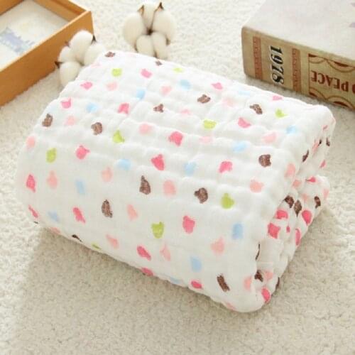Muslin Swaddle Baby Blankets Swaddling 100% Cotton Swaddle Wrap for Newborn Babies 6 Layer Bath Towel Blanket Baby Bedding