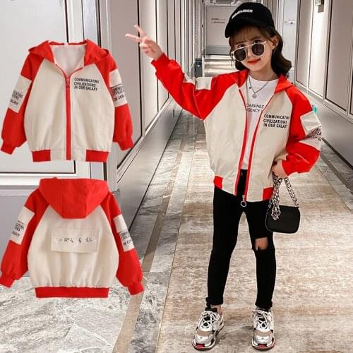 New Girls Clothes Coat Jackets Autumn Winter Kids Coats Children Clothing Hooded Casual Outwear Teenagers 3 5 6 8 9 10 12 years