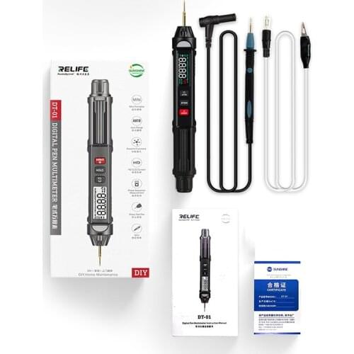 RELIFE 3 in 1 DT-01 Digital Multimeter Automatic Intelligent Sensor Pen Non-Contact Voltage Tester And Phase Sequences Meter
