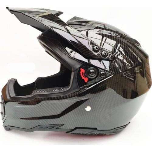 Carbon Fiber Full Face Helmet Moto Racing Helmets Outdoor Adult MX Motocross Off-Road Dirt Bike Motorcycle ATV
