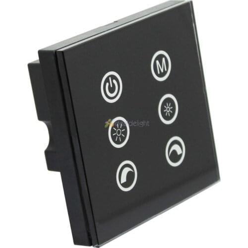 TM03 DC12V-24V 12A/3channels Common Anode 6 Button Touch Panel RGB LED Dimmmer Controller