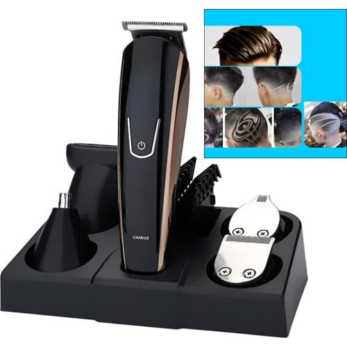 Hair Clipper Beard Trimmer, Beard Trimmer, Mens Hair Trimmer, Nose Trimmer, Body Groomer Multi-Function USB (Black)