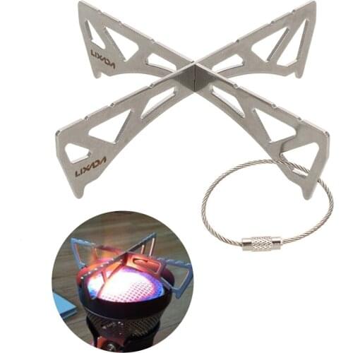 Outdoor Portable Mini Stove Rack Titanium/Stainless Steel Cross Stand Stove Bracket Pot Rack Steaming Rack for Reactor Stove