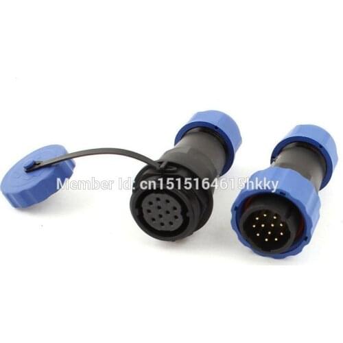 Waterproof Cable Wire Docking Plastic Aviation Connector SD20 20mm 12 Pin 12P IP68