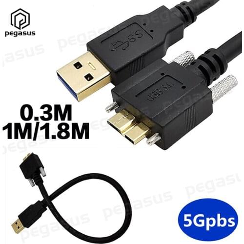 0.3m / 1m / 1.8m USB 3.0 A Male to Micro B Male Gold-Plated Data Cable