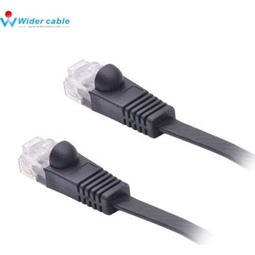 0.5m 2M 3m UTP Cable Flat CAT6 Ethernet LAN Network Cat 6 Cord Wire Black Color RJ45 to RJ45 1.5MM Thickness