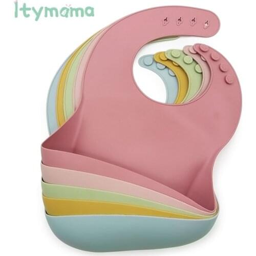 1pc Baby Bibs Waterproof Silicone Feeding Baby Saliva Towel Newborn Cartoon Aprons Baby Bibs Adjustable Different Styles Of Bibs