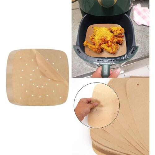 120Pcs Air Fryer Liner Parchment Paper, Parchment Paper Square Steamer Paper for Air Fryer, Steaming Basket