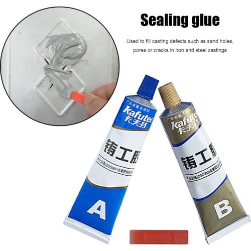 2pcs Kafuter A+B Metal Repairing Adhesive Super Glue Iron Steel Auto Radiator Water Tank Special leakage Plugging Welding Glue
