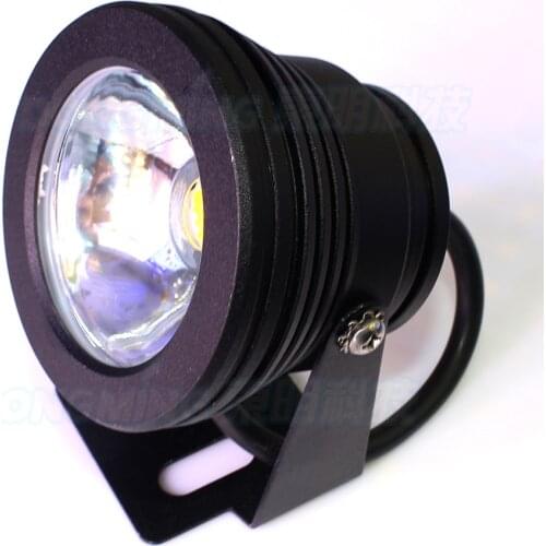 2pcs green blue red LED Underwater Light Black Cover flat lens underwater led Lamps IP68 10W For Pool Lighting